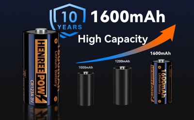 Henreepow AA 1.5V ลิเธียมชาร์จแบตเตอรี่ความจุสูงจริง 3000mWh (2000mAh) Li-ion AA แป้ง