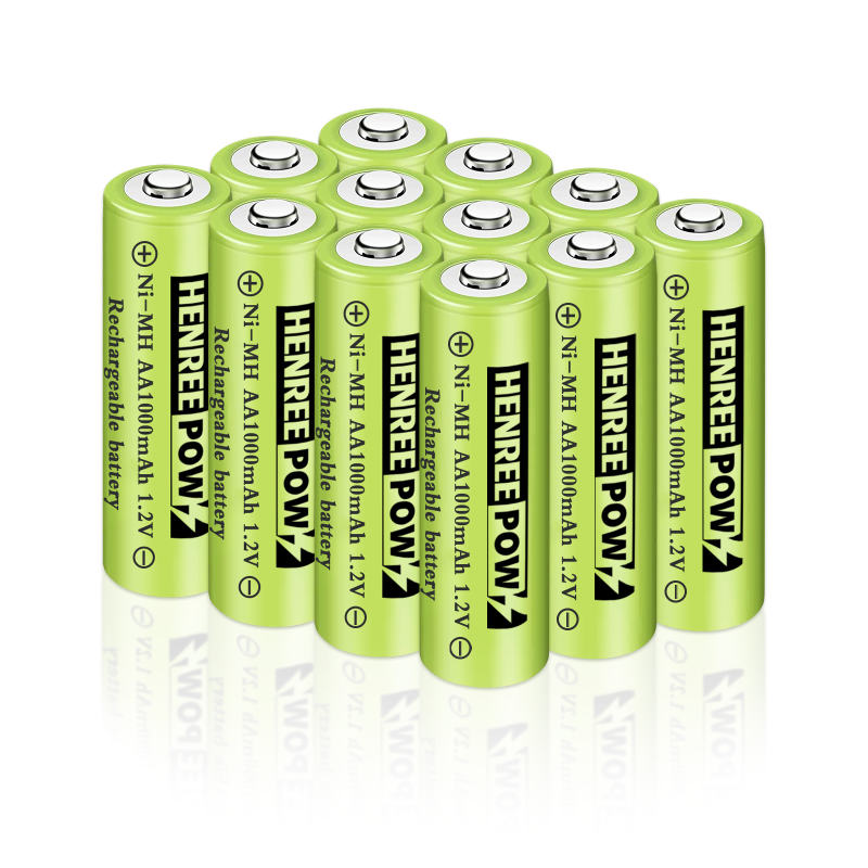 Henreepow 1.2V 600mAh Aa Ni-MH แบตเตอรี่ชาร์จไฟได้