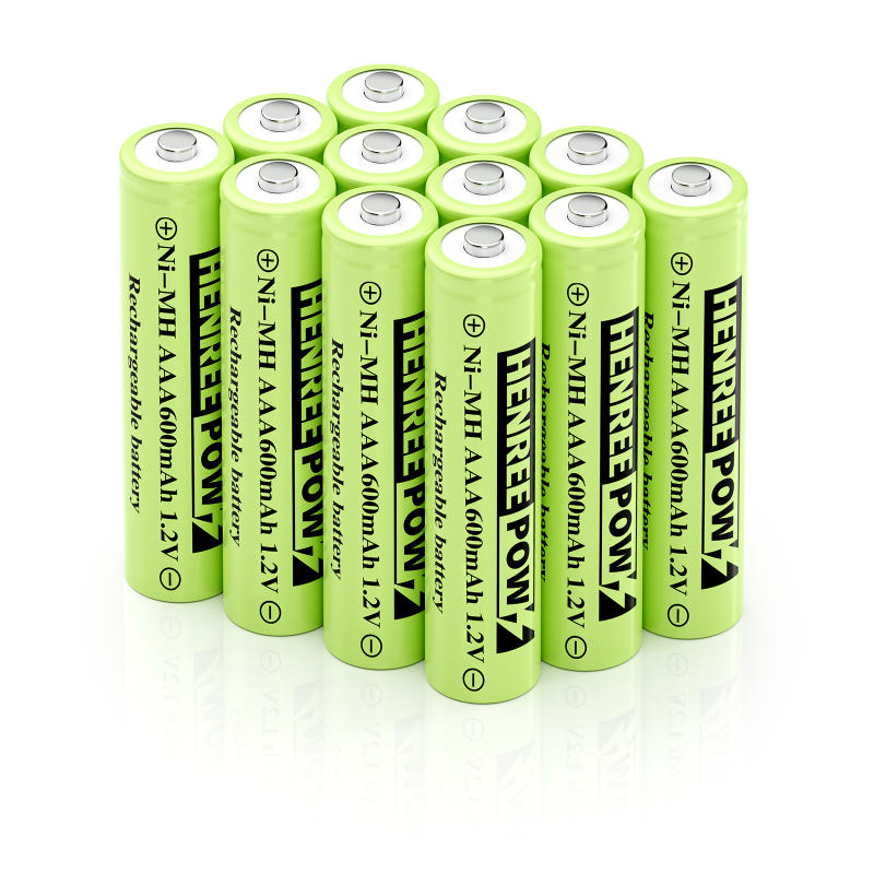 Henreepow 1.2V 600mAh Aa Ni-MH แบตเตอรี่ชาร์จไฟได้