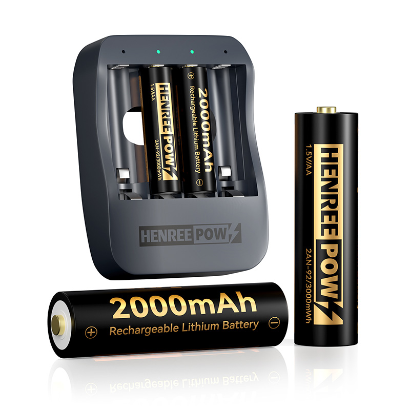 Henreepow AA 2000mAh 1.5V แบตเตอรี่ลิเธียมความจุสูง